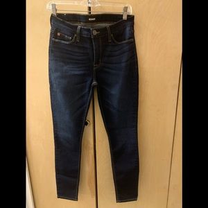 Hudson Dark Denim Crop Stretch Super Skinny Jeans